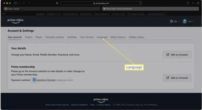 How to Change Language on Amazon Prime Video