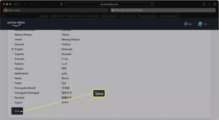 How to Change Language on Amazon Prime Video