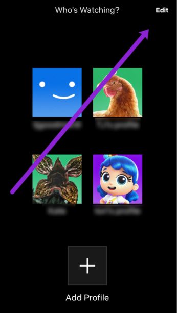 tap the edit button in the upper right corner