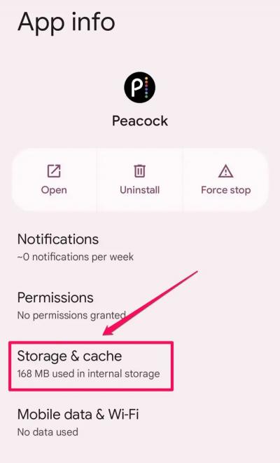 Clear cache